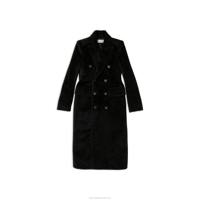 ženski plašč peščene ure Balenciaga Črna N4DP115