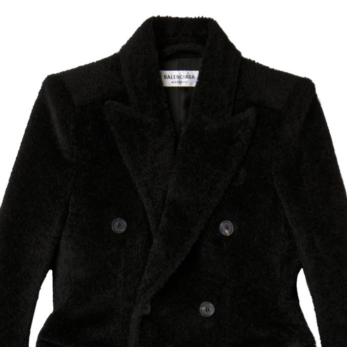 ženski plašč peščene ure Balenciaga Črna N4DP115