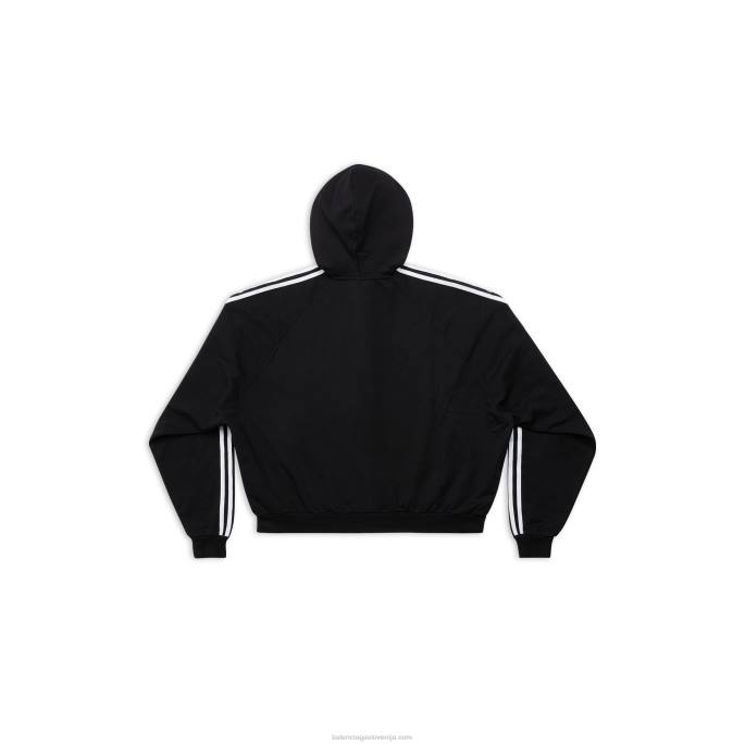 ženski adidas pulover s kapuco velikega kroja Balenciaga Črna N4DP1094