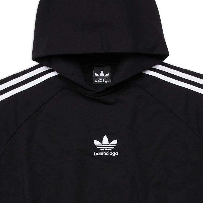 ženski adidas pulover s kapuco velikega kroja Balenciaga Črna N4DP1094
