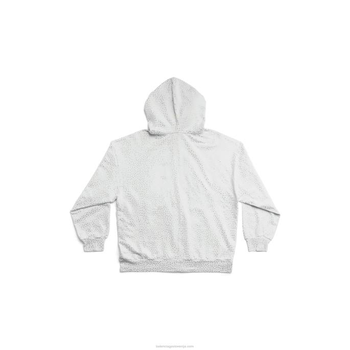 ženski pulover s kapuco na zadrgo majhnega kroja Balenciaga svetlo rumena N4DP51