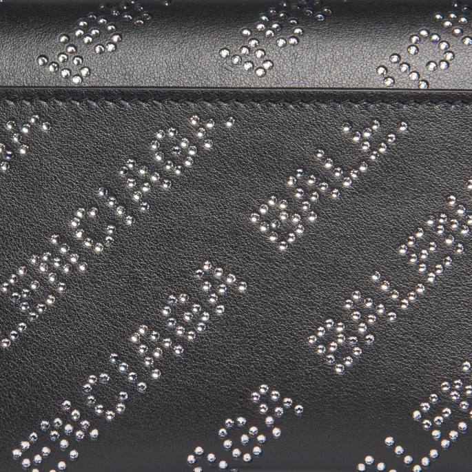 ženska denarnica v obliki peščene ure na verižici z kamenčki Balenciaga Črna N4DP364