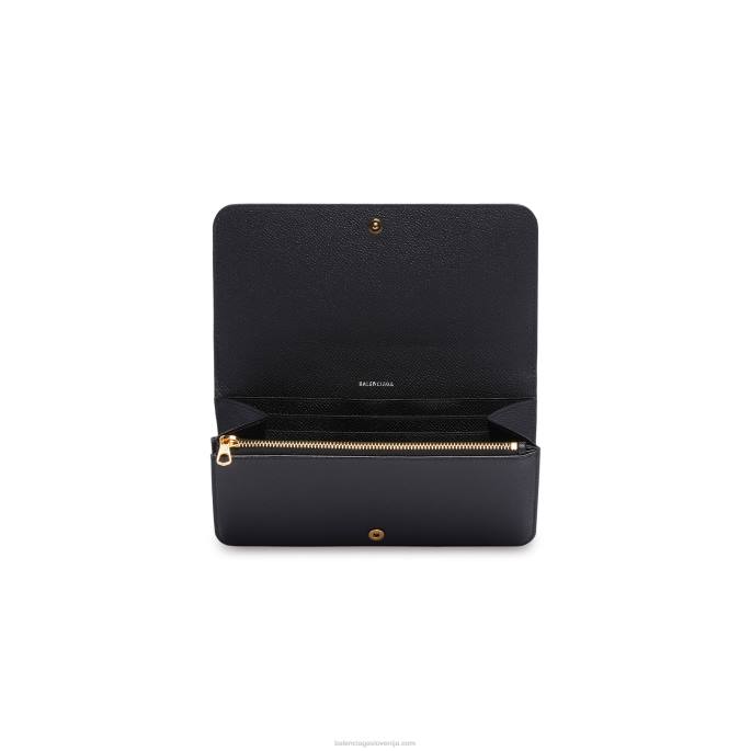 ženska gotovina tanka denarnica Balenciaga črnobela N4DP665