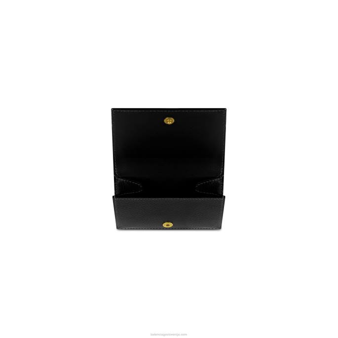 ženska neo klasična mini denarnica Balenciaga Črna N4DP613