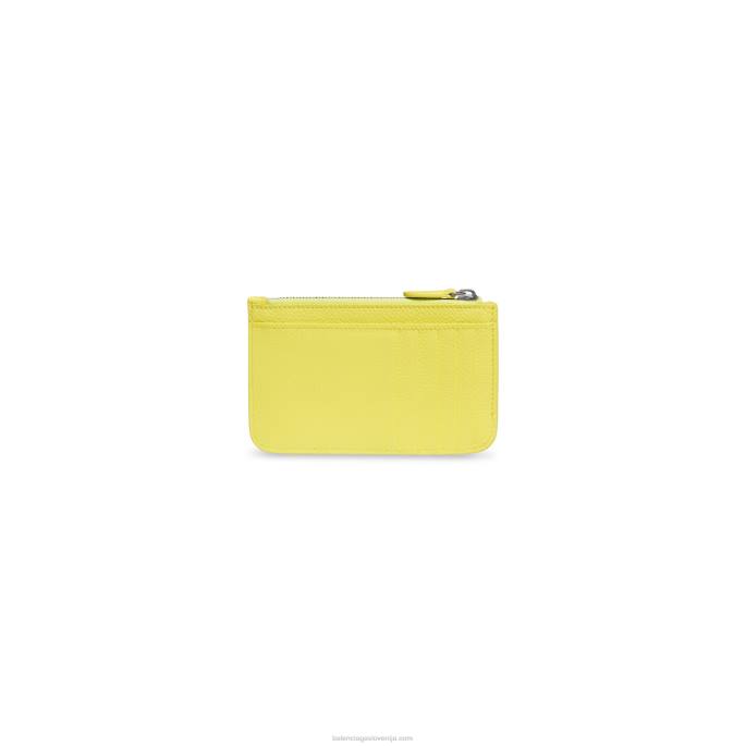 ženska gotovina velik dolg kovanec in držalo za kartico Balenciaga apno N4DP577