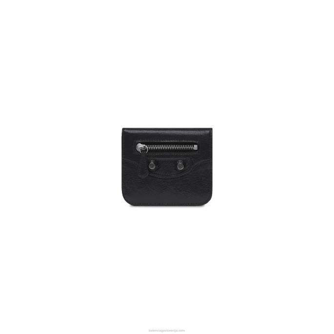 ženska le cagole zavihek držalo za kartice za kovance Balenciaga Črna N4DP610