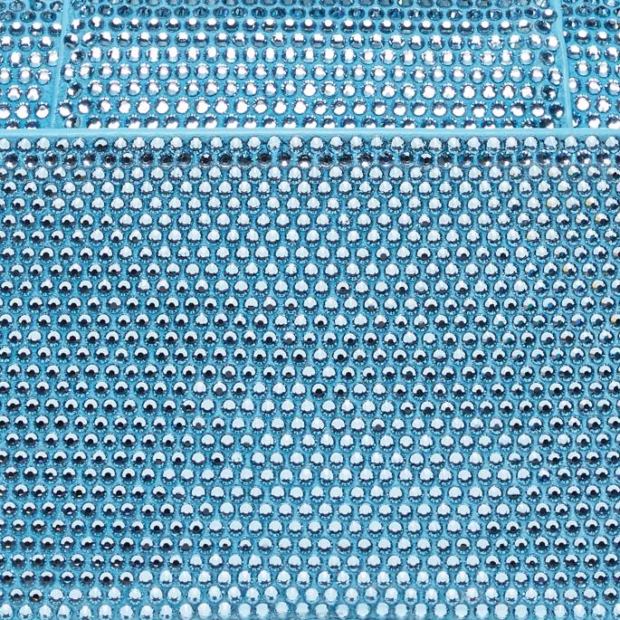 ženska torbica v obliki peščene ure xs z okrasnimi kamenčki Balenciaga modra N4DP450