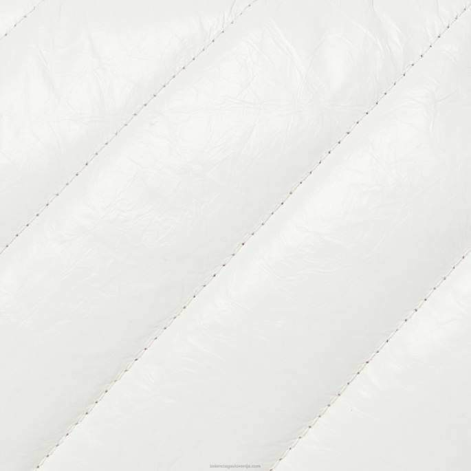 ženska prešita torbica z majhno verigo Balenciaga optika bela N4DP331