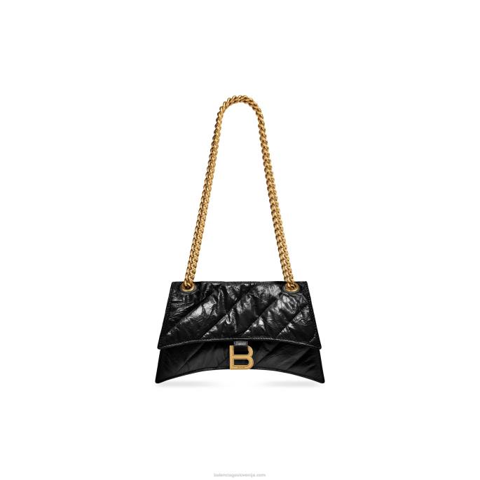 ženska prešita torbica z majhno verigo Balenciaga Črna N4DP436