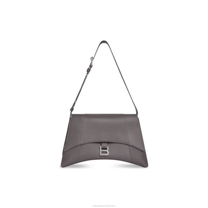 ženska srednje velika torba za čez ramo Balenciaga temno siva N4DP524