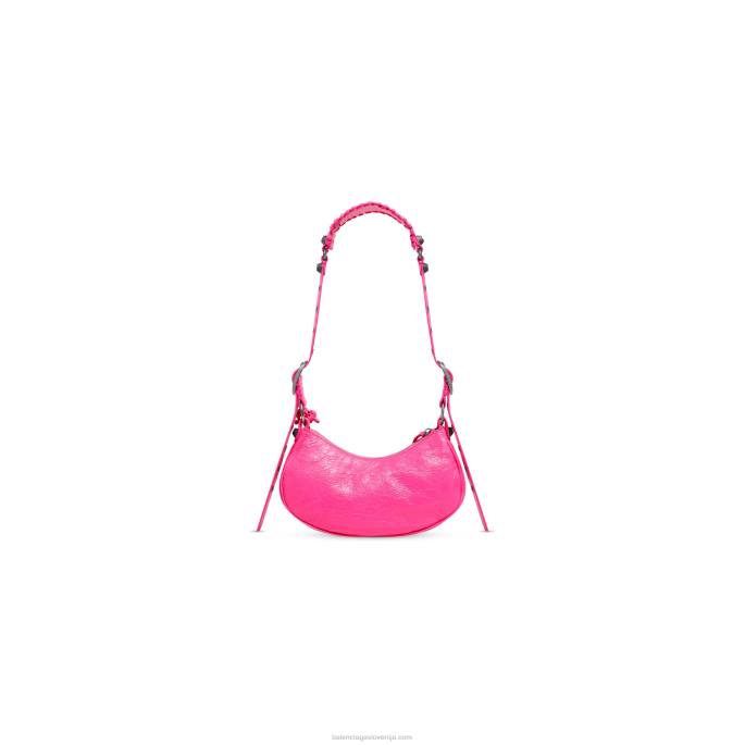 ženska torba za čez ramo le cagole xs Balenciaga fluo roza N4DP286