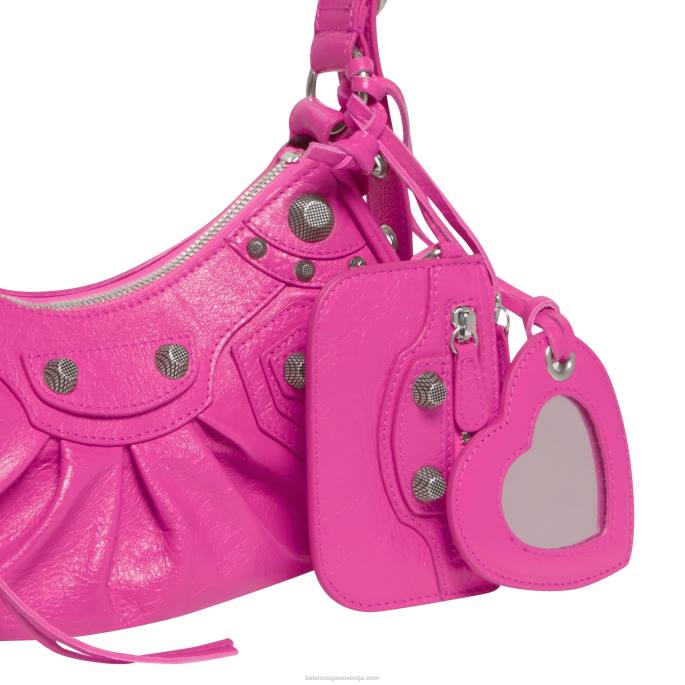 ženska torba za čez ramo le cagole xs Balenciaga svetlo roza N4DP285