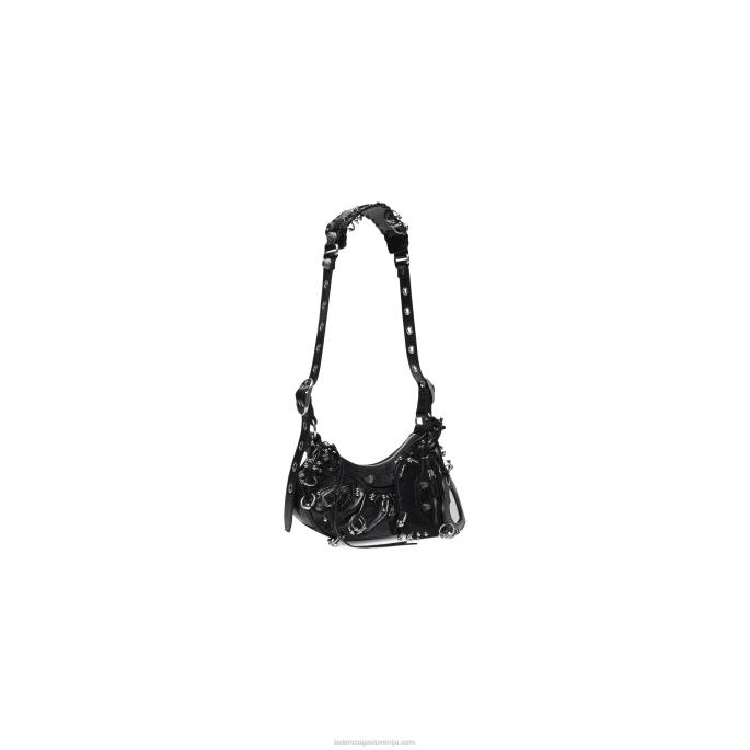 ženska torba za čez ramo le cagole xs s piercingom Balenciaga Črna N4DP282