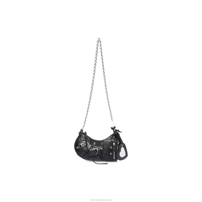 ženska torba za čez ramo le cagole xs z verižico Balenciaga Črna N4DP381