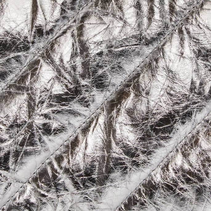 ženska torbica z majhno verigo, metalizirana, prešita Balenciaga srebro N4DP484