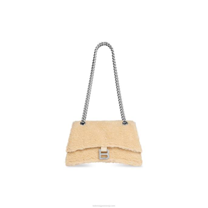 ženske zdrobijo majhno verižico, lažno striženje Balenciaga bež N4DP281