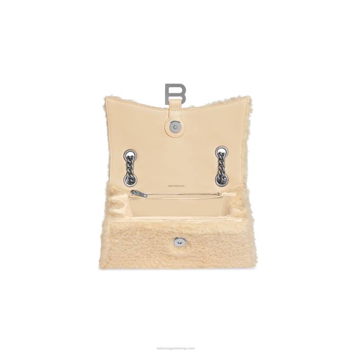 ženske zdrobijo majhno verižico, lažno striženje Balenciaga bež N4DP281