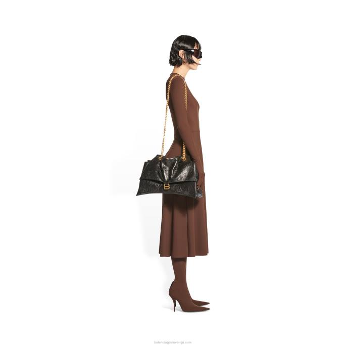 ženske zdrobijo veliko verižico Balenciaga Črna N4DP453