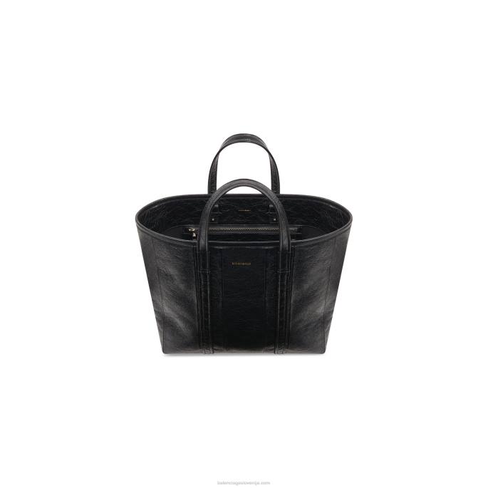 ženska barbes srednja nakupovalna torba vzhod-zahod Balenciaga Črna N4DP1347