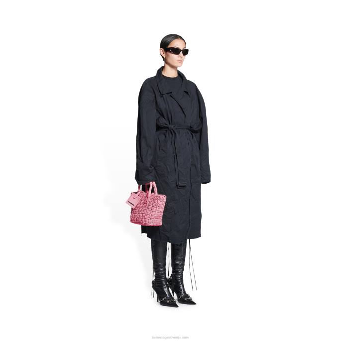 ženska bistro xs košara s trakom Balenciaga svetlo roza N4DP415