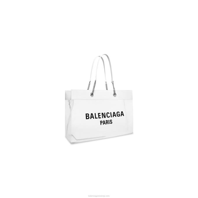 ženska brezcarinska velika torba Balenciaga bela N4DP298
