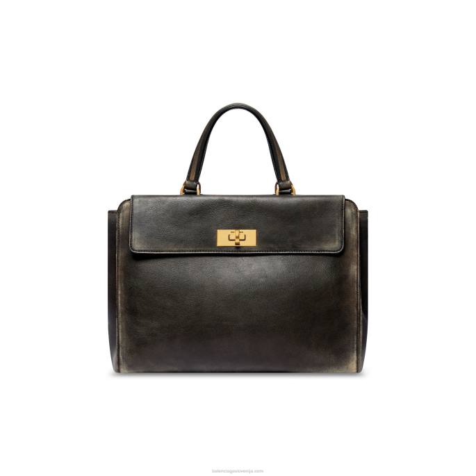 ženska denarna srednja velika torba uporabljen učinek Balenciaga Črna N4DP474