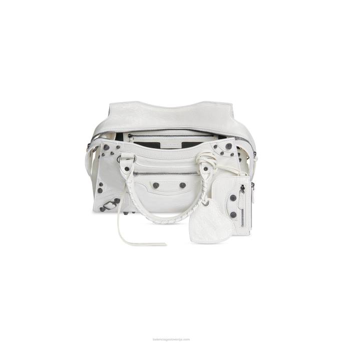 ženska majhna ročna torbica neo cagole city Balenciaga optika bela N4DP318