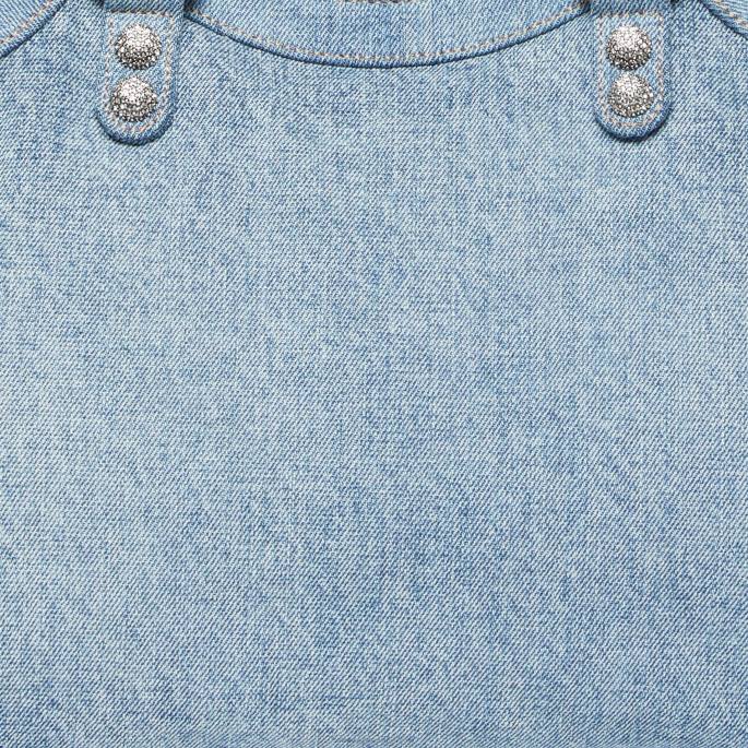 ženska neo cagole city torbica iz jeansa Balenciaga modra N4DP448